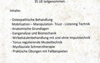 Zertifikat Osteopathie am Hund